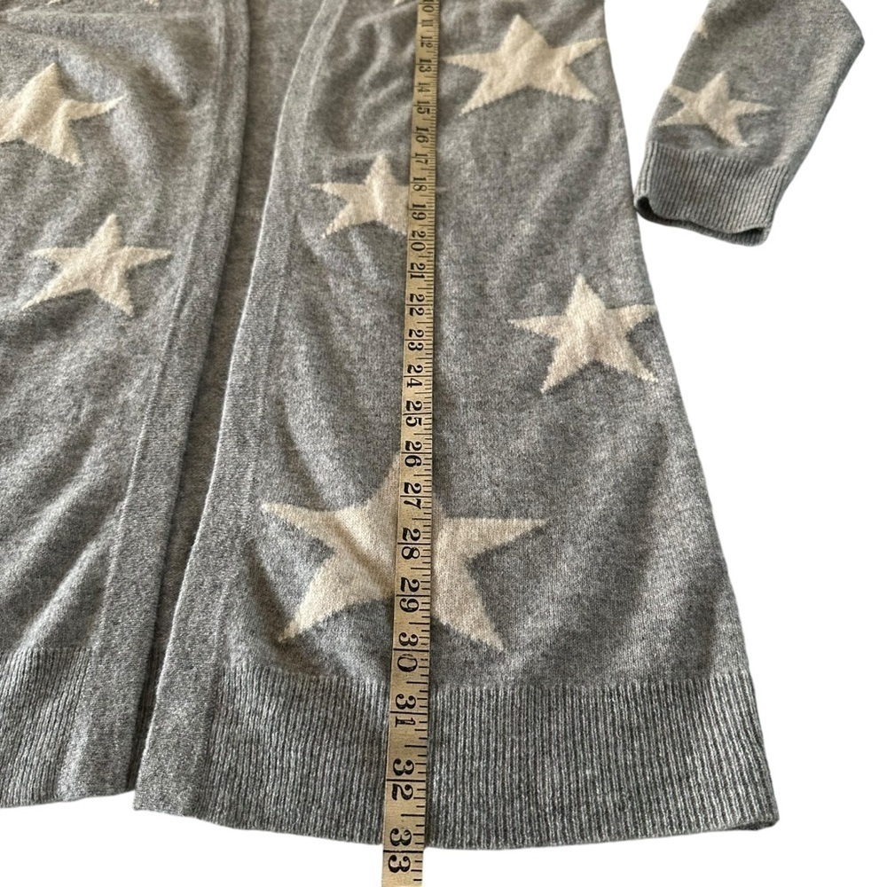 Magaschoni Cashmere Star Cardigan Long Open Front Duster Small - Picture 13 of 15